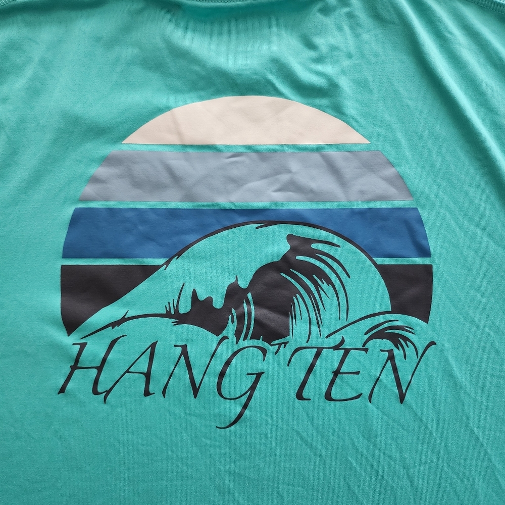 Hang Ten UPF 50+ Long Sleeve Sun Tee, Men's Size Medium, NWT - Green - Picture 9 of 11